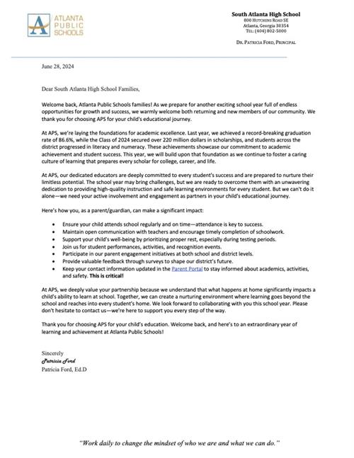 2024-25 Back to School Letter